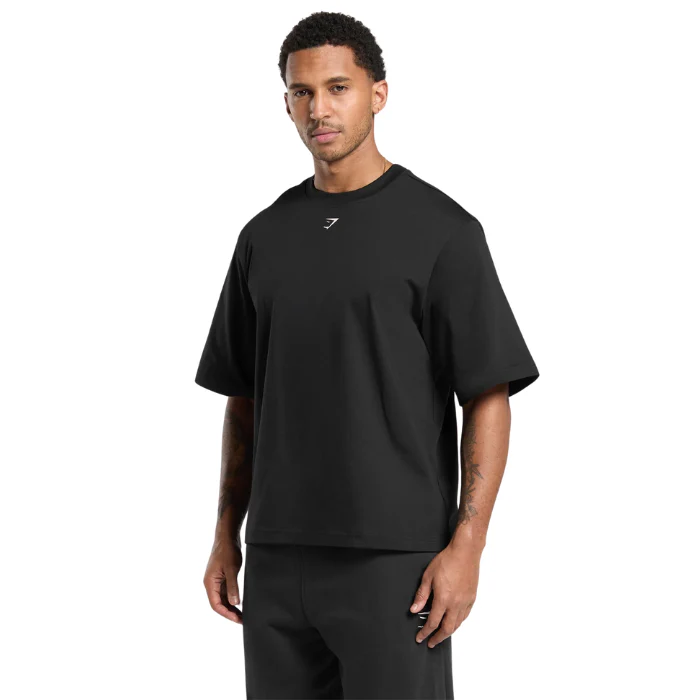 GS Oversized “Keep Showing Up” Graphic Tee – Black