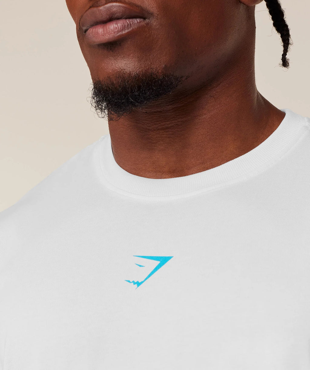 GS Power Oversized T-Shirt – White/Blue
