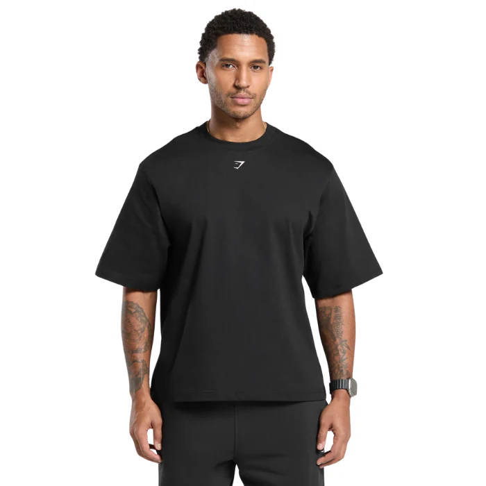 GS Oversized “Keep Showing Up” Graphic Tee – Black