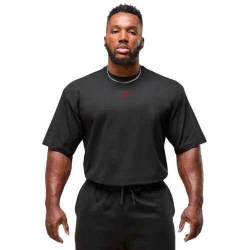 GS Oversized Bold Back Tee – Black/Red